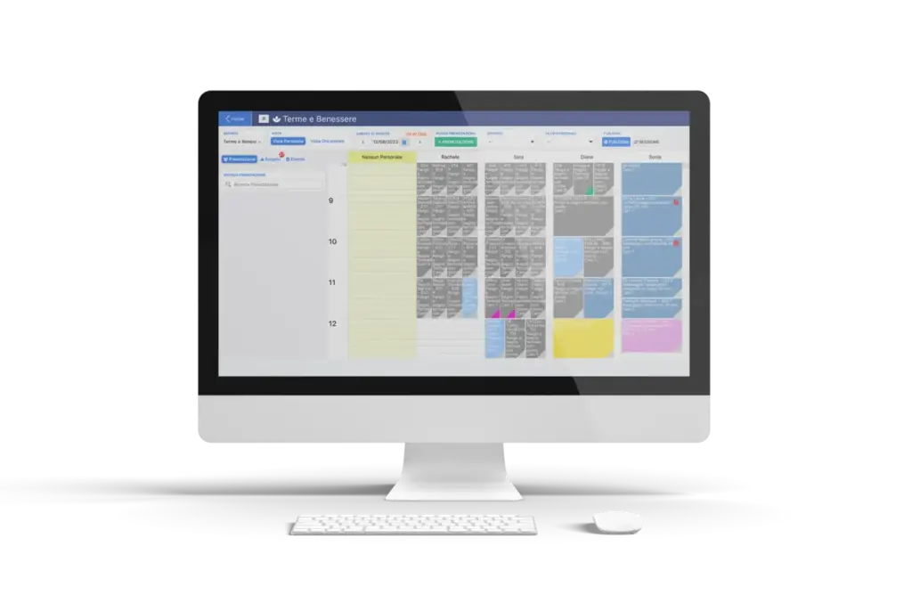 Agenda trattamenti e planning SPA Scidoo Agenda SPA Scidoo per appuntamenti cabine e operatori